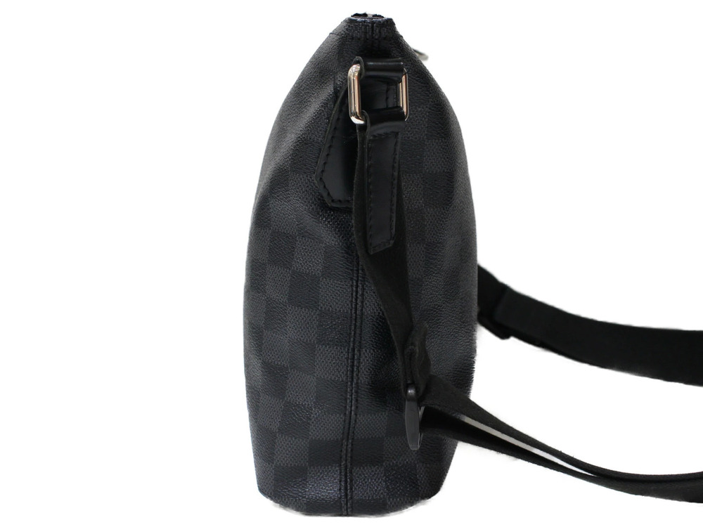 Louis Vuitton Gray Graphite Mick Shoulder Damier Bag Black